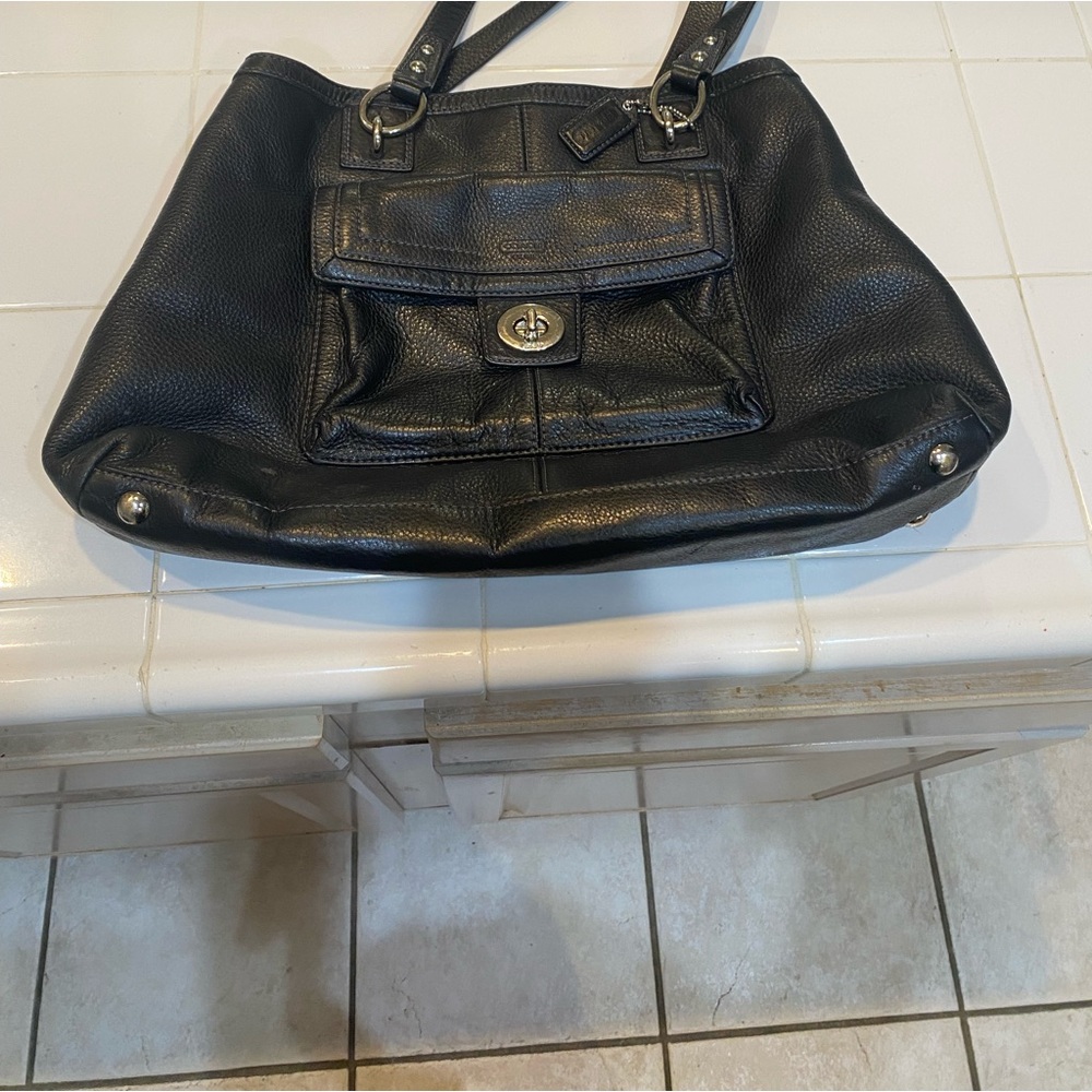 ❤️❤️Vintage Y2k Coach Penelope Black Pebbled Leather Shoulder Hand Bag Tote
